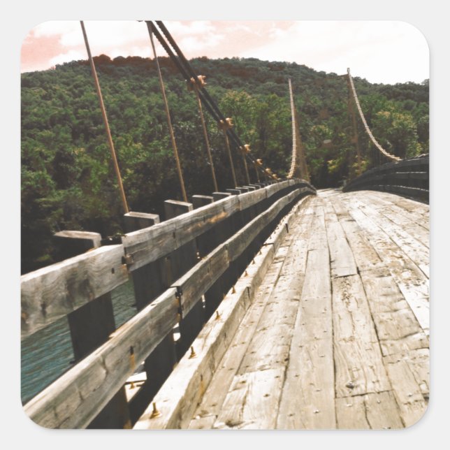 bäverbro fyrkantigt klistermärke (Framsida)