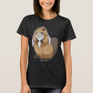 Bäverbrud Blombröllop T Shirt