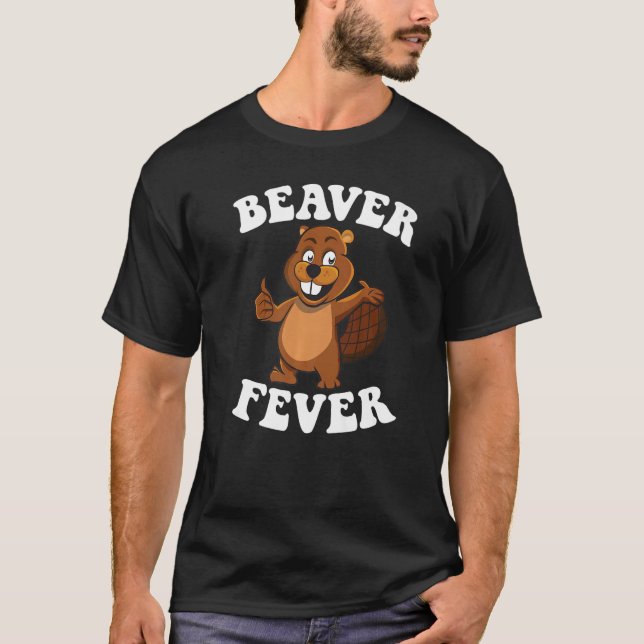 Bäverfeber Bäverdamm och bäverhuggare kostym T Shirt (Framsida)