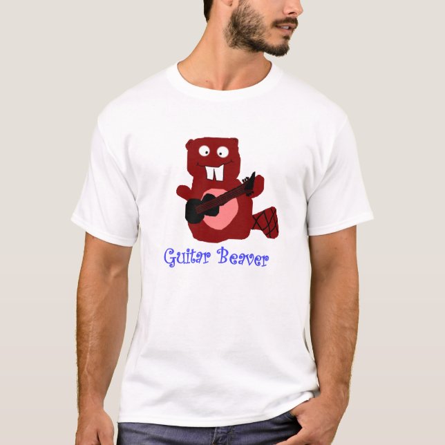 bävergitarr t-shirt (Framsida)