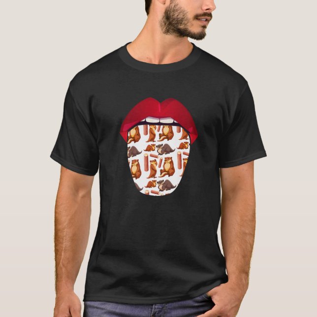 Bäverläpp Djur  Bäck Bäver T Shirt (Framsida)