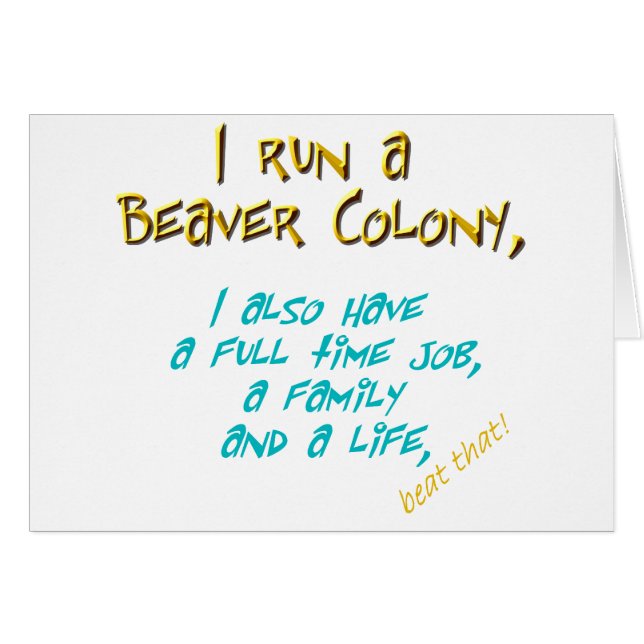 bäverledareturkos hälsningskort (Framsidan Horizontal)