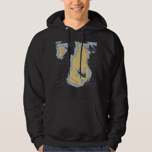 Bäverön, nautisk MI kartlägger T-tröja Hoodie