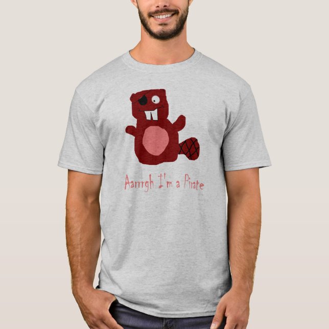 bäverpirat t-shirt (Framsida)