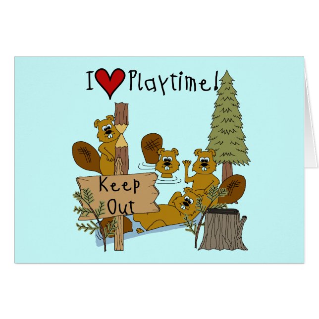 BäverPlaytime Hälsningskort (Framsidan Horizontal)