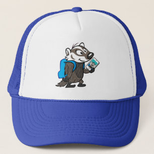 Bäverskinn Selfie för Boomer för Ricky Raccoon Truckerkeps