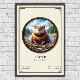 Bäverzoologisk serie poster