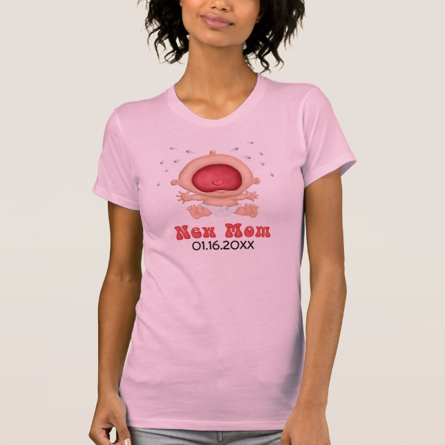 Bawling Baby - Ny mamma - Anpassa Tee Shirt (Framsida)