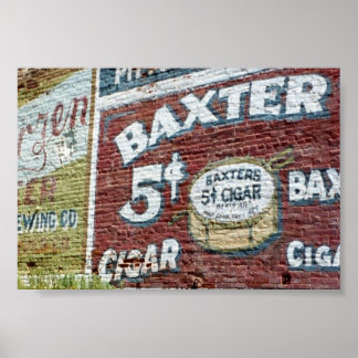 Baxter cigar poster