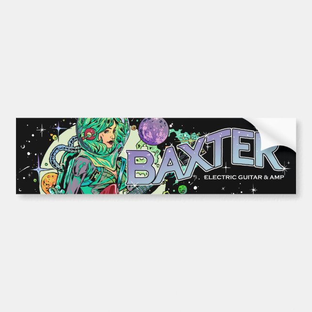 Baxter Cosmonaut Bumper Sticker Bildekal (Framsidan)