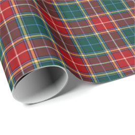 Baxter Klan Tartan Red och Mörk grönt Play Presentpapper