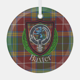 Baxter Scottish Clan Tartan & Crest Julgransdekoration
