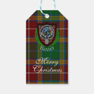 Baxter Scottish Clan Tartan & Crest Presentetikett