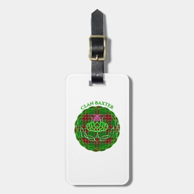 Baxter Scottish Tartan Celtic Thistle Bagagebricka (Vertikal Framsida)