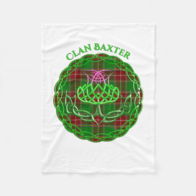 Baxter Scottish Tartan Celtic Thistle Fleecefilt (Framsidan)
