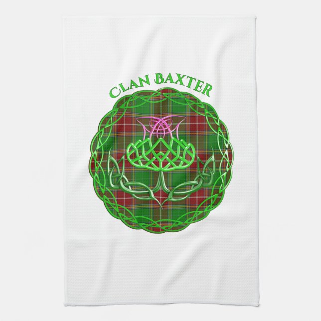 Baxter Scottish Tartan Celtic Thistle Kökshandduk (Vertikal)