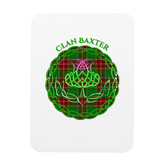 Baxter Scottish Tartan Celtic Thistle Magnet (Vertikal)
