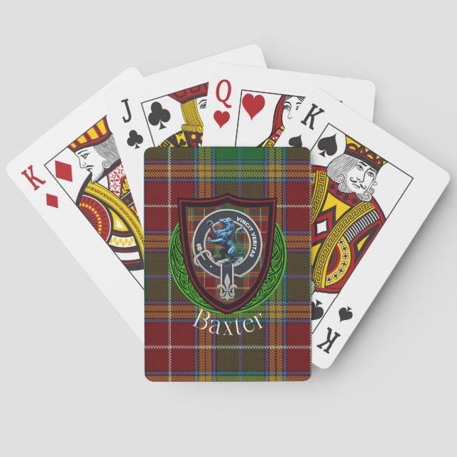 Baxter skotsk klan tartan och vapen casinokort (Baksidan)
