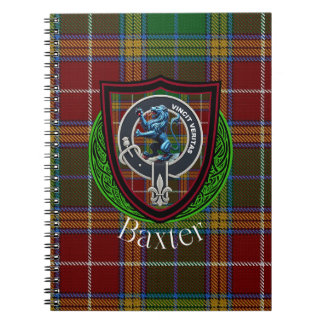 Baxter skotska klan tartan och vapen anteckningsbok