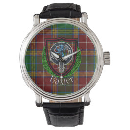 Baxter skotska klanens tartan och vapen armbandsur