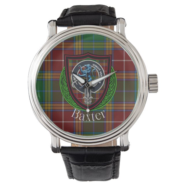 Baxter skotska klanens tartan och vapen armbandsur (Framsida)