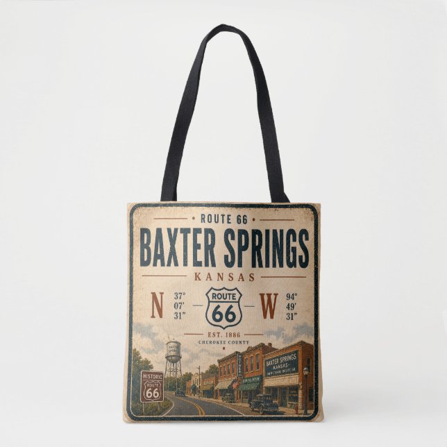 Baxter Springs Route 66 Heritage Tribute Tygkasse (Framsida)