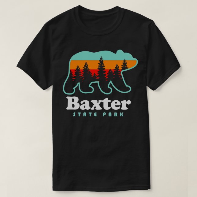 Baxter State Park Bear Maine Camping T Shirt (Design framsida)