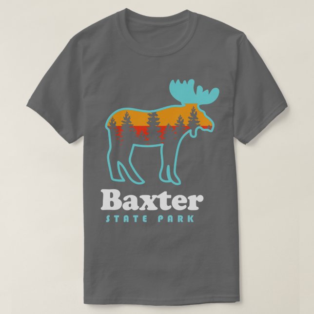 Baxter State Park Camping Moose Trails Maine T Shirt (Design framsida)