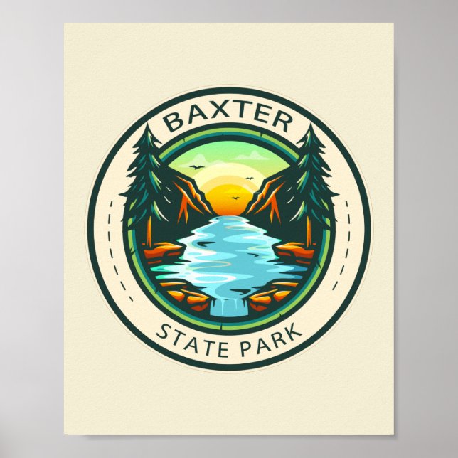 Baxter State Park Maine Badge Poster (Framsidan)
