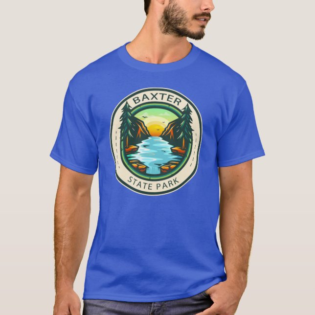 Baxter State Park Maine Badge T Shirt (Framsida)