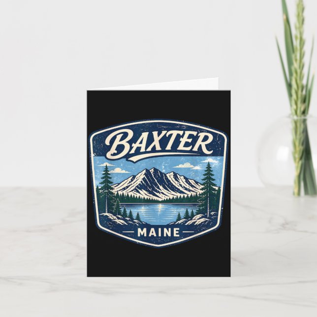 Baxter State Park Maine berg vandring camping Kort (Framsida)