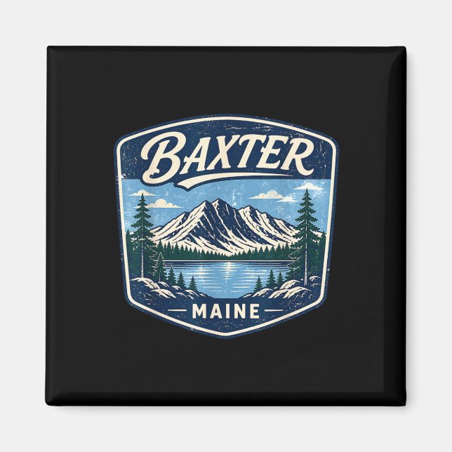 Baxter State Park Maine berg vandring camping Magnet (Framsidan)