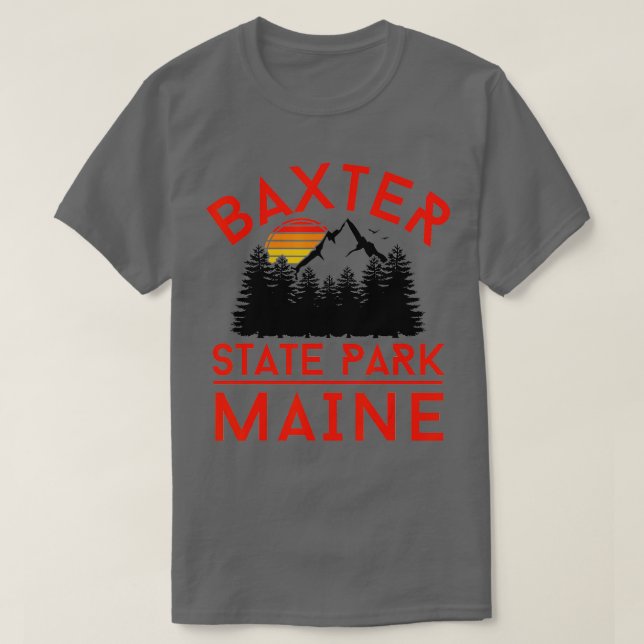Baxter State Park Maine-bergen utomhus T Shirt (Design framsida)