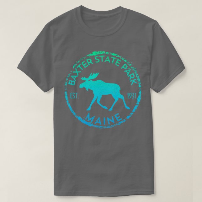 Baxter State Park Maine Moose utomhus T Shirt (Design framsida)
