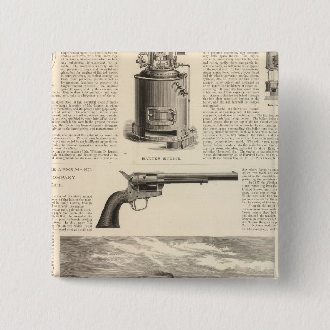 Baxter Steam Engine Company Knapp (Framsida)