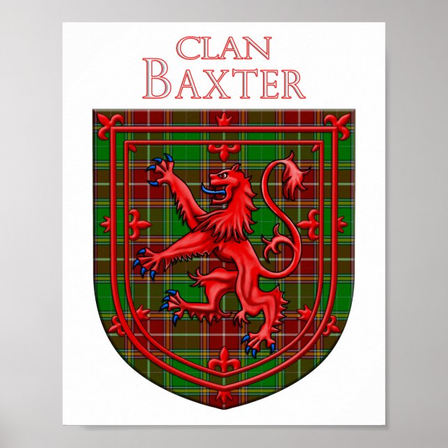Baxter Tartan Scottish Play Lejon Rampant Poster (Framsidan)