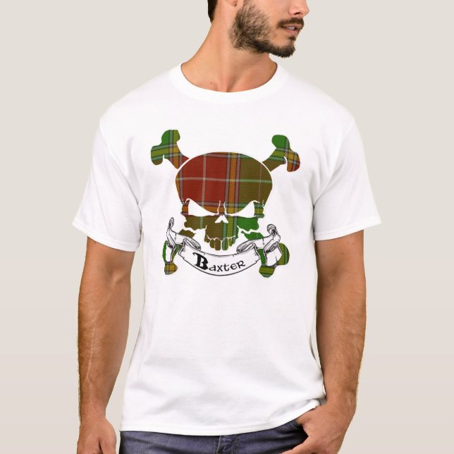 Baxter Tartan Skull Shirt Tee Shirt (Framsida)