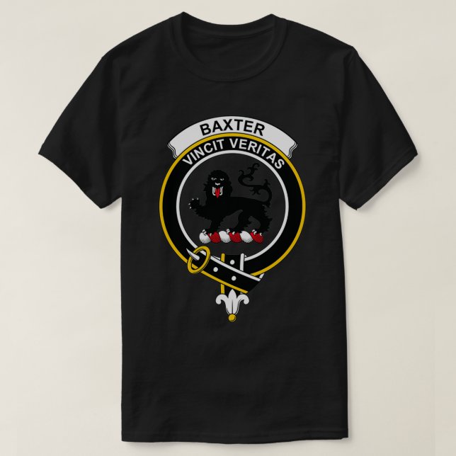 Baxter Vapensköld Tartan Klan Scottish Klan 1 T Shirt (Design framsida)