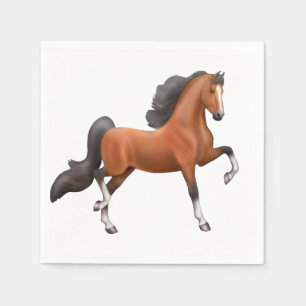 Bay American Saddleborn Horse Napkins Pappersservett