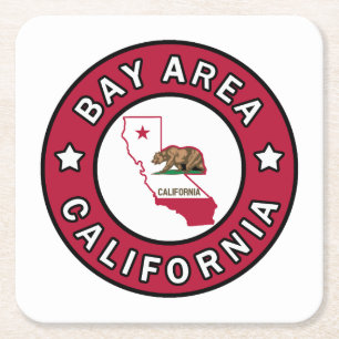Bay Area California Underlägg Papper Kvadrat