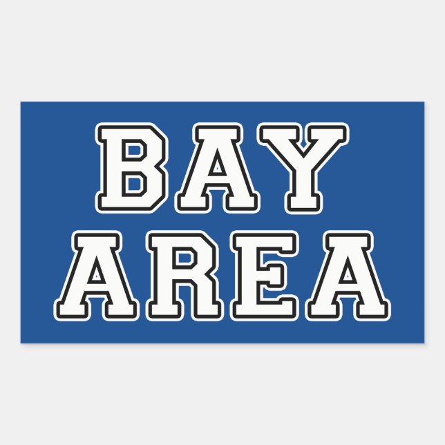 Bay Area Rektangulärt Klistermärke (Framsida)