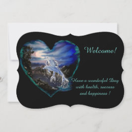 Bay at Night, Dolphin Kärlek, lägg till din text Inbjudningar