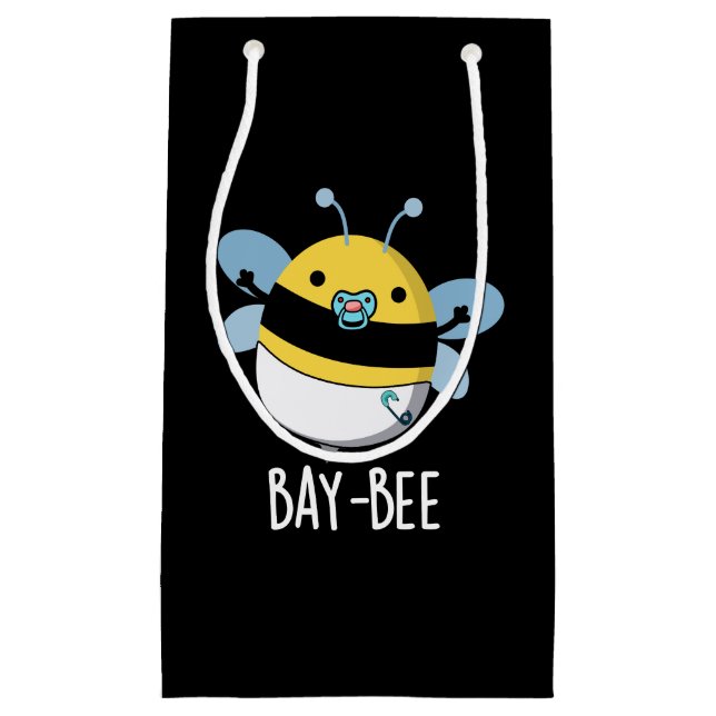 Bay-bee Funny Baby Bee Pun Mörk BG (Framsidan)