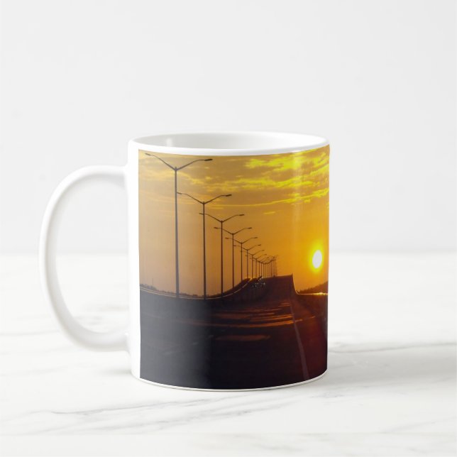 Bay Bridge vid Sunset Kaffemugg (Vänster)