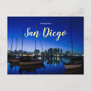 Bay California Hälsningar från San Diego vykort