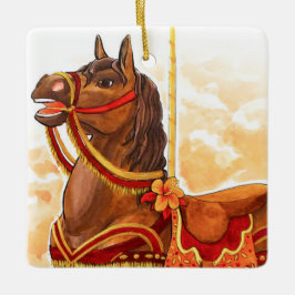 Bay Carousel Horse Ornament
