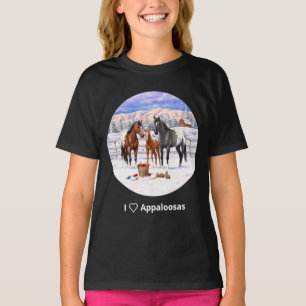 Bay Chestnut Grått Grulla I Kärlek Appaloosas T Shirt