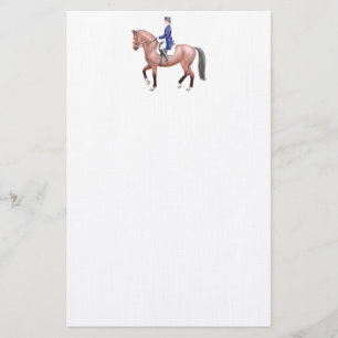 Bay Classical Dressage Horse Stationery Brevpapper