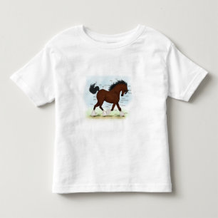 Bay Clydesdale Horse Anatomical Chart Education T Shirt