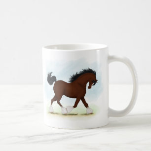 Bay Clydesdale Horse Kaffemugg